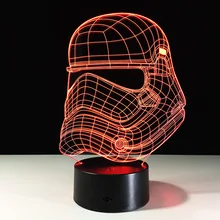 Новинка, светодиодная 3d лампа, Usb, беспроводная 3d лампа, светодиодная лампа, ночник, 7 цветов, Usb настольная лампа
