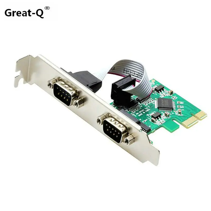 

Great-Q PCI-E serial Riser card pcie PCI Express RS232 port interface industrial expansion add on cards DH382 chipest