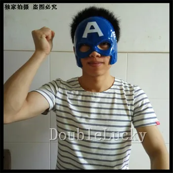

Superhero Captain America Mask children's day gift Halloween Masquerade Costume Cosplay Party Favor half Face PVC Cartoon Mask