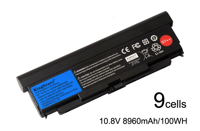 KingSener ноутбука Батарея для lenovo ThinkPad T440P T540P W540 L440 L540 45N1152 45N1153 45N1149 45N1152 45N1145 45N1160 57+ 57 A - Цвет: 8960mAh