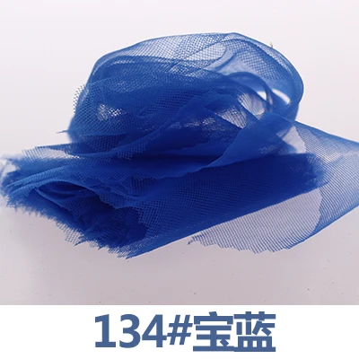 Супер мягкая сетка/Шифрование сетка ткань/супер прозрачный материал для свадебного платья/свадебная одежда москитная сетка ткань - Цвет: 134-Royal blue