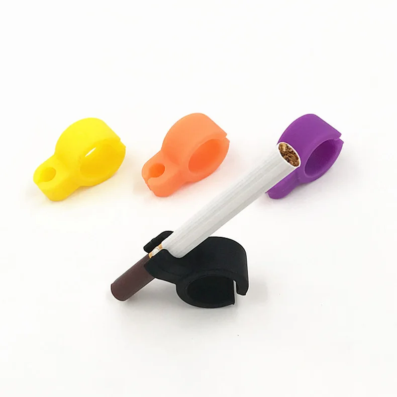 

NEW Drop shipping Silicone Finger Hand Rack Cigarette Holder Ring Smoking Accessories for Regular Smoking Smoker Use