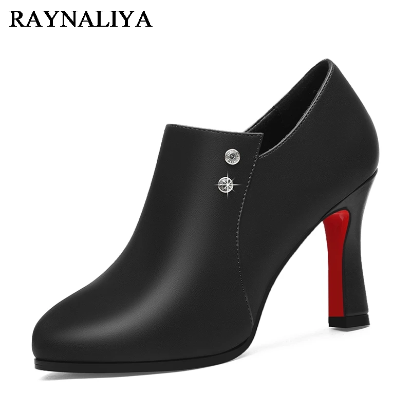 Ladies Casual Spring Autumn Shoes Vintage Split Leather Round Toe High Heels Women Female Deep Mouth Pumps Yg B0132 huismerk kopen in de aanbieding Ladies Casual Spring Autumn Shoes Vintage Split Leather Round Toe High Heels Women Female Deep Mouth Pumps Yg B0132 huismerk kopen in de aanbieding