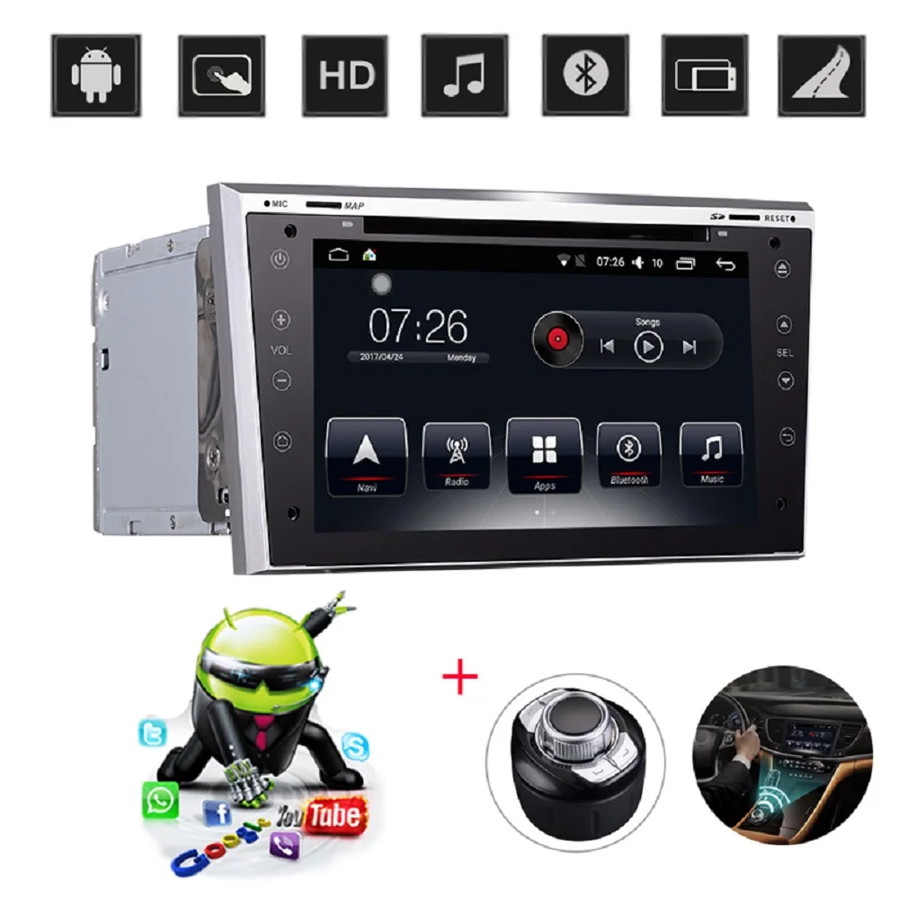 

D-NOBLE 7 Inch Double DIN Android 7.1 Car Stereo Multimedia DVD Player for Opel Astra Zafira Meriva Vivaro Antara Vectra