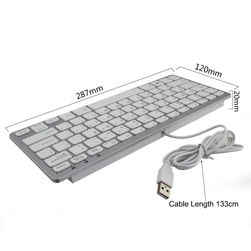 Ультратонкая Проводная клавиатура CHYI с 78 клавишами USB2.0 клавиш ультратонкая USB