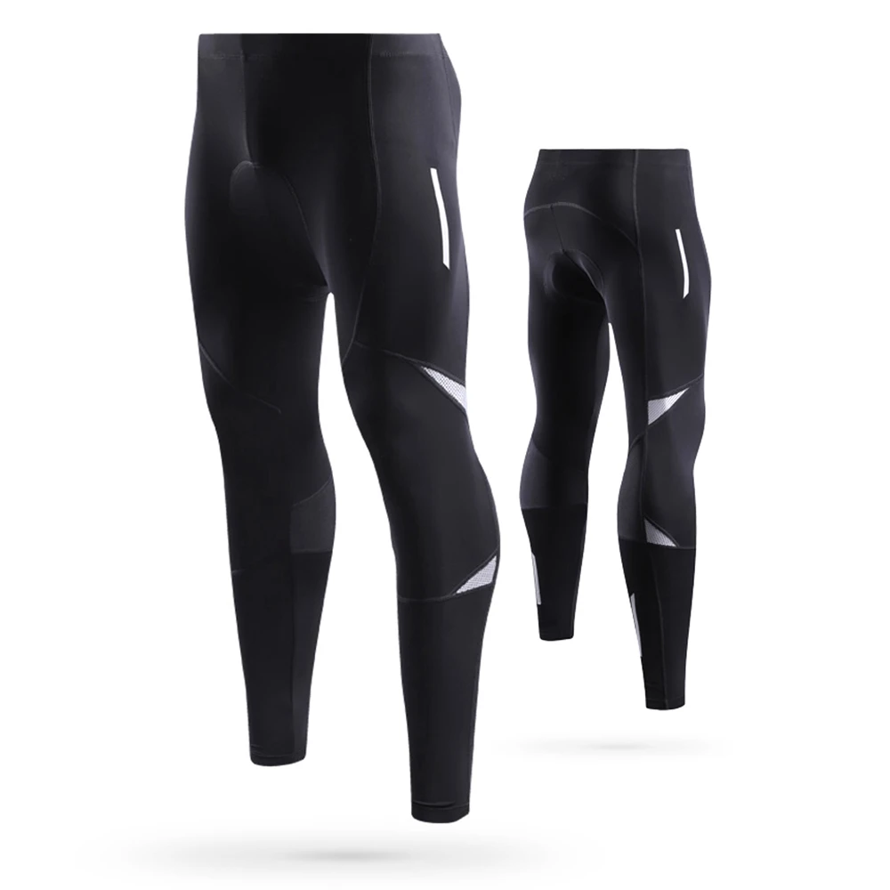 Men/'s Cycling Tights Slicone Padded Pants Bicycle Long Trousers Bike Legging