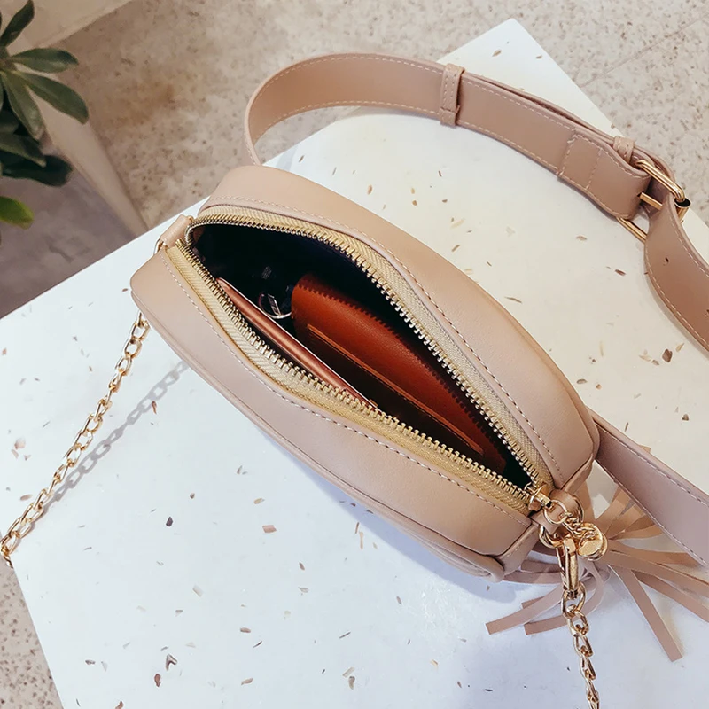 Herlianenrus Crossbody сумки Для женщин Мода цепи с бахромой и заклепками мини из