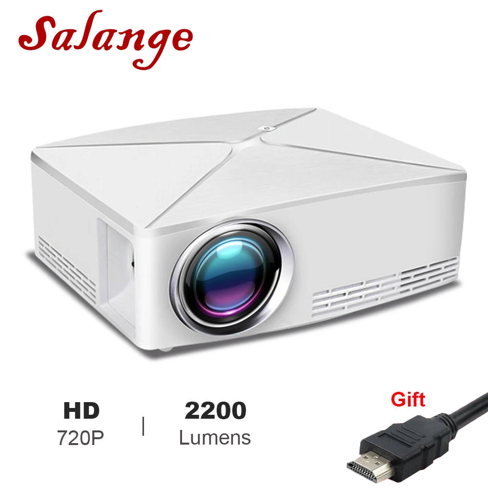 Salange мини светодиодный проектор C80 UP, 1280x720, Android wifi Proyector, 3D портативный видеопроектор для домашнего кинотеатра, опционально C80 проектор