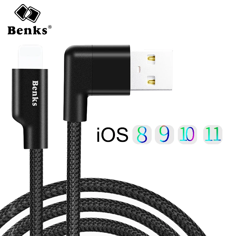 Benks Nylon USB Cable For iPhone 7 6 6s Plus se 5 5s iPad Air Mini