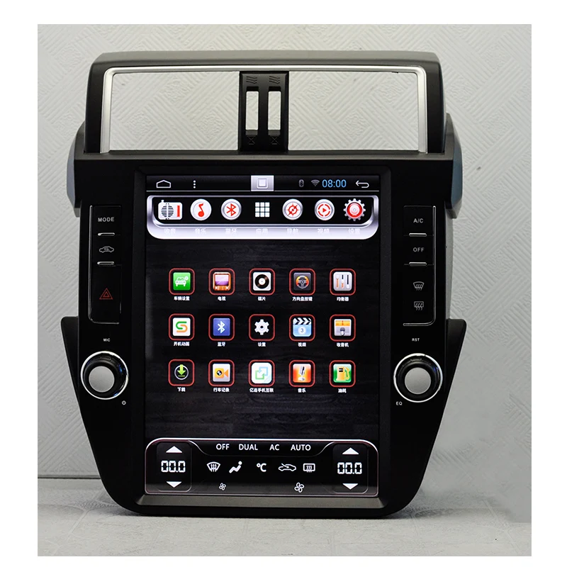 Aoluoya 12 1 дюймов четырехъядерный автомобильный dvd плеер Android 6 0 для Toyota PRADO 2014 2015 2016