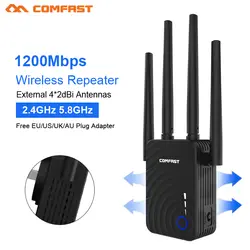 Comfast 1200 Мбит/с 2,4 г и 5 г двухдиапазонный WiFi ретранслятор беспроводной Wifi усилитель сигнала маршрутизатора длинный диапазон 4 * 2dbi