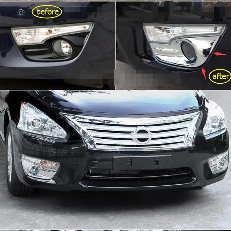 Yimaautotrims ABS Chrome Front Fog Lights Lamp Cover Trim 2 pcs For Nissan Teana / Altima 2013