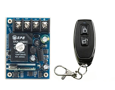 

New DC12V 24V 36V 48V 10A 1CH 10A RF Wireless Remote Control Switch teleswitch With metal Transmitter/lamp/ window/Garage Doors
