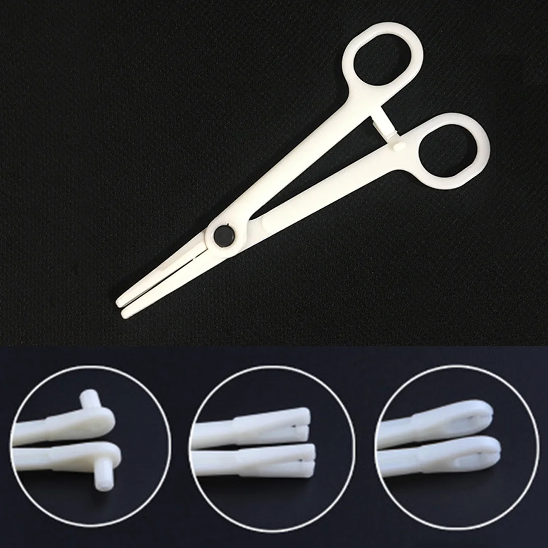 

Closing Forceps Plastic Open Tongue Piercing Forcep Clamp Body Ear Nose Disposable Body Piercing Plier Round Tool