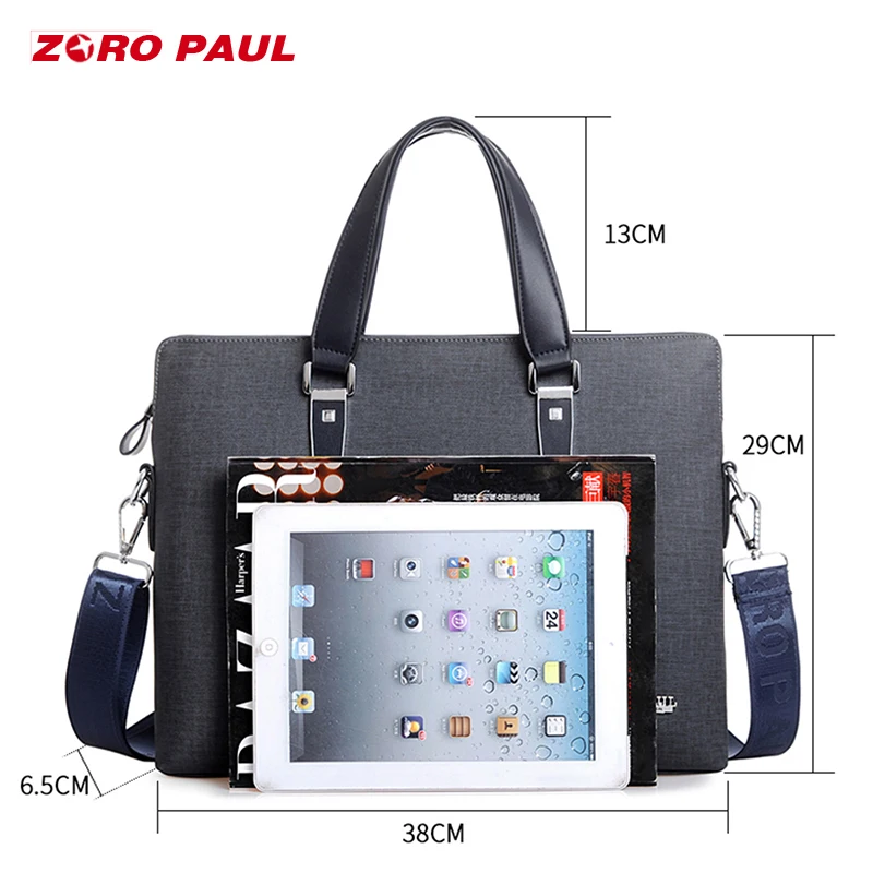 ZORO PAUL 2018 сумка кожаная мужская через плечо портфель для ноутбука документов