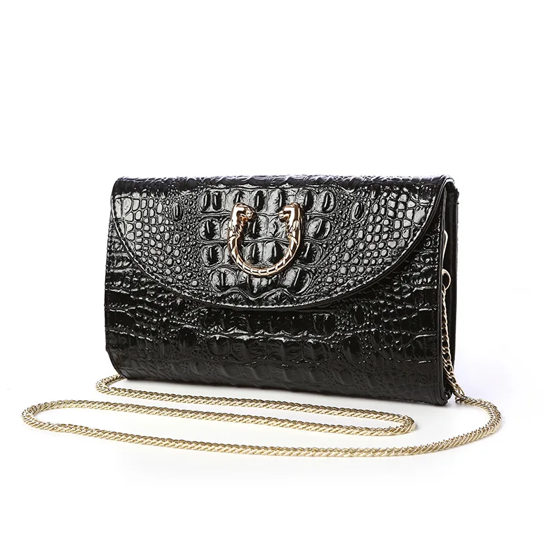 

CODDOGE Crocodile Genuine Leather Handbag Famous Brand Cowhide Leather Women Bag Day Clutches Shoulder Bag Ladies Envelope Bag