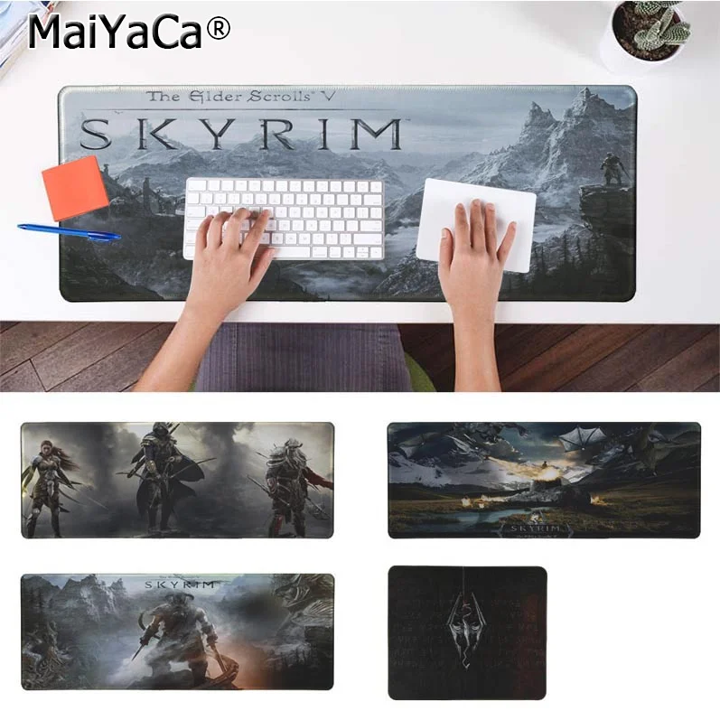 

MaiYaCa New Designs the elder scrolls v skyrim Large Mouse pad PC Computer mat Rubber PC Computer Gaming mousepad