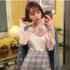 Summer Women Lace Floral Embroidery Blouses Shirt Ladies tops Sexy mesh Blouses Transparent Elegant See-through Black Shirt 4