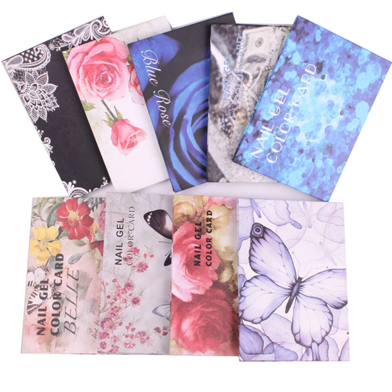 

3pcs/lot Professional Mini Thin Nail Gel Polish Display Card Book Nails Color Board Chart Nail Art Salon Manicure Tools