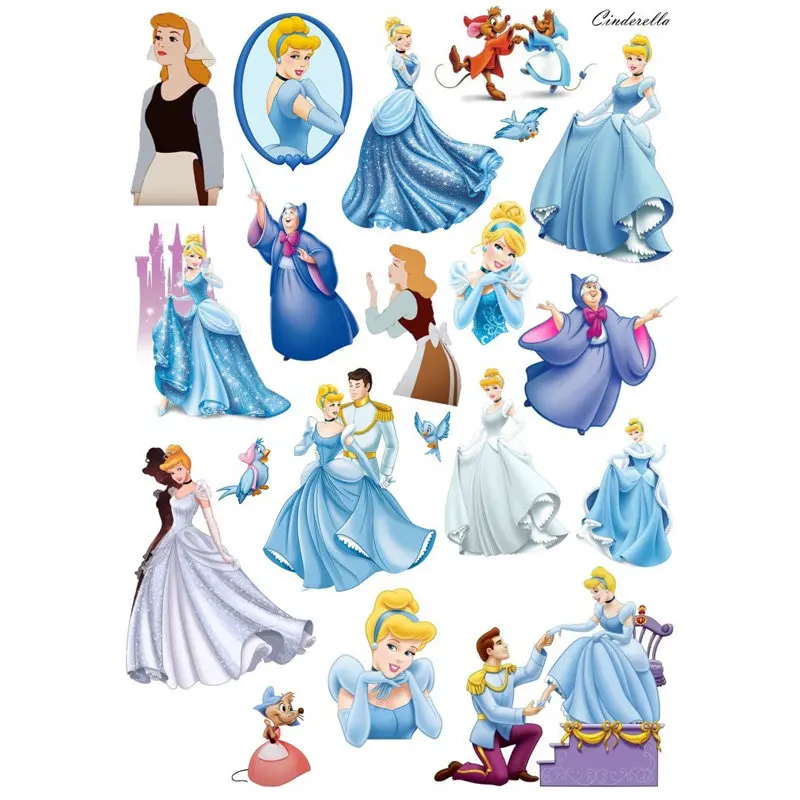 

2 PCS Kawaii Cinderella Fairy Tale Uncut Sticker Kawaii Stationery Cute Post It Sticky Notes Planner Stickers Office Decor