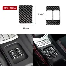 Декоративная рамка для кнопки из углеродного волокна для кнопки для Subaru BRZ ForToyota TRD STI 86 орнамент аксессуары для салона автомобиля#628