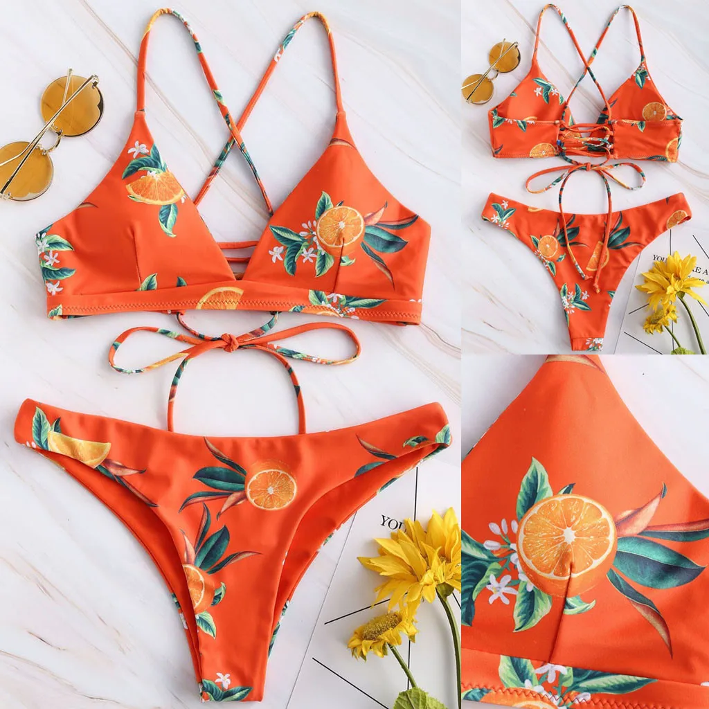 

Sexy Floral Print High Waist Swimsuit 2019 Bikini Push Up Swimwear Women Vintage Biquini Bathing Suit Maillot de Bain Femme 2.0#