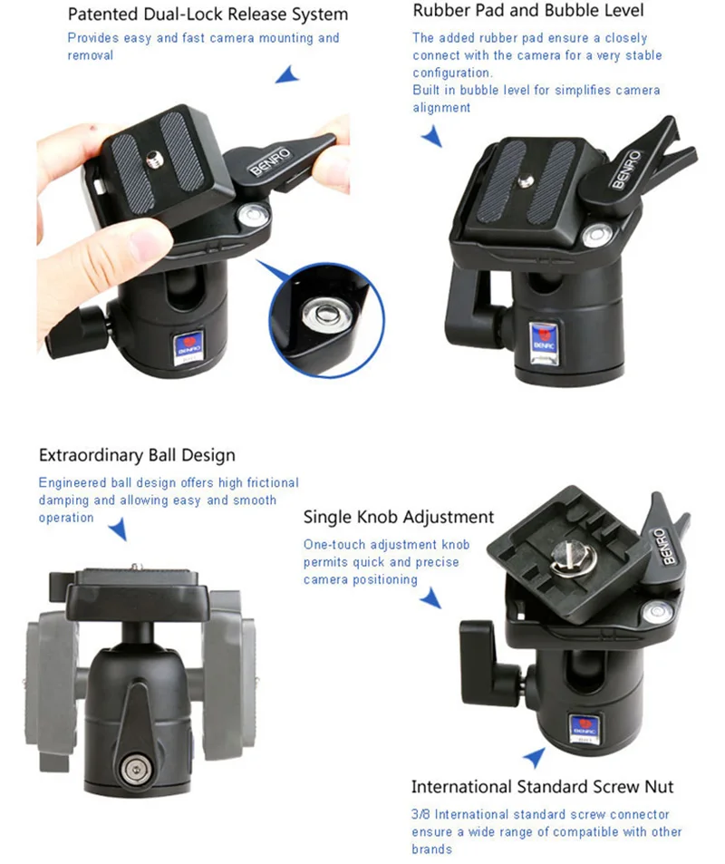 Gopro Benro a550fbh1 штатив из магниевого сплава городской дух портативный легкий штатив BH Головка камеры штатив набор