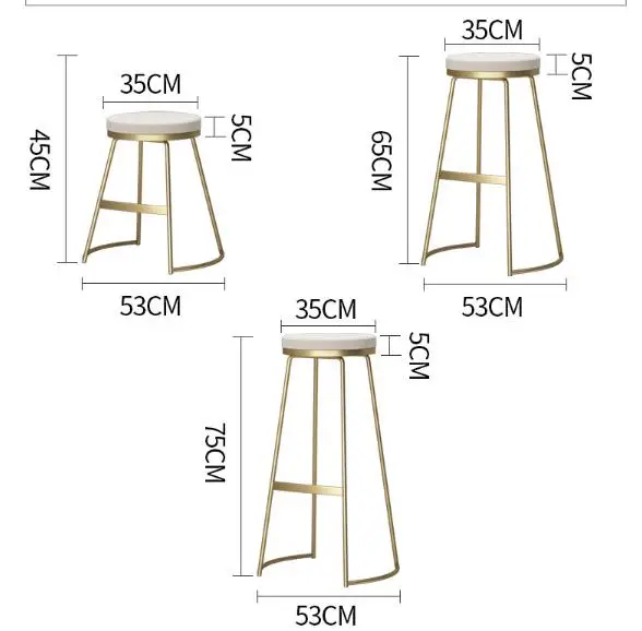 Nordic Iron Art Household Bar Chair Modern Simple Bar Chair High Stand Bar Chair Bar Chair Beauty Bench