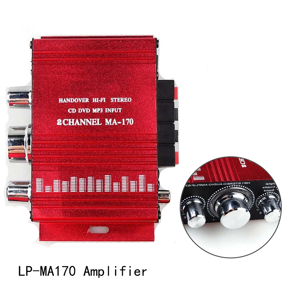 Красный автомобильный аудио 12V Мини стерео соединение низкое искажение RCA LP MA170