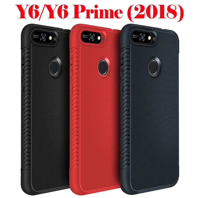 

Covers For Huawei Y6 2018 Case For Huawei Y6 Prime 2018 Cover Breathable Coque Y 6 6Y Shockproof Bumper Silicone Thin Slim Cases