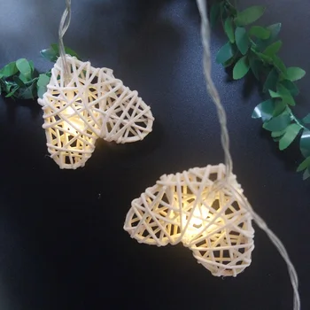 

Creative ranttan heart led string light by AA battery,Holiday party light string 4meter 20led,Near year supplies/home decor.