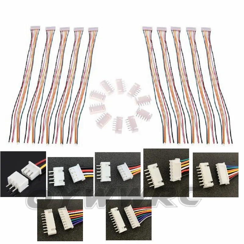 10 пар/лот 150 мм RC lipo зарядное устройство XH2.54 штекер 3P 4 P 5P 6P 7P 8P 9P провод с штекером