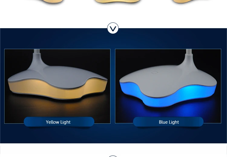 3 Level Dimmable Clover LED Sensor Desk Light Eye-protection Lamp Flexible Night Lighting (10)