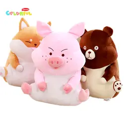 Креативные эластичные бархатные мягкие игрушки животных, мягкие хлопковые пуховые одеяла Шиба ину Медведь свинья плюшевые куклы, детские