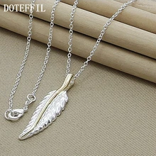 New Summer Fashion Necklace Jewelry Silver Chain Feather Pendant Women Necklace Bridesmaid Wedding Gift For Girls N068 New Summer Fashion Necklace Jewelry Silver Chain Feather Pendant Women Necklace Bridesmaid Wedding Gift For Girls N068