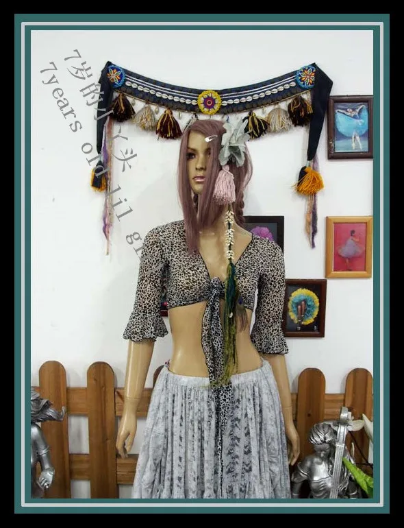 

Belly dance top Transparent thin belly danc small flare Blouse Top CD 46