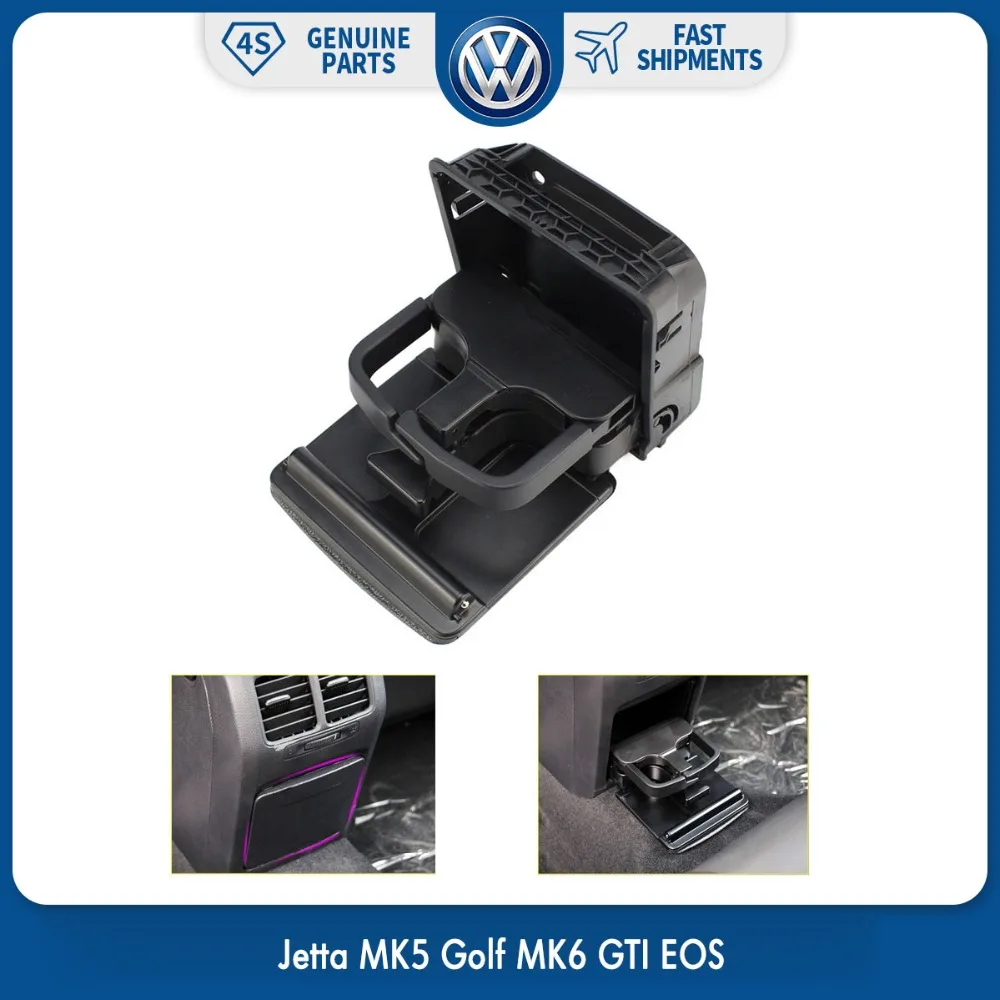 New Rear Armrest Black Central Console Cup Holder Drinks Holders for VW