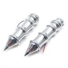 Хромированные мотоциклетные CNC алюминиевые " 25 мм рукоятки Грипсы с торцевой планкой для Harley Sportster XL Dyna Street Gilde