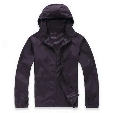Летняя куртка для влюбленных с защитой от солнца для мужчин и женщин весенние модные женские пальто женские складные куртки с капюшоном AM034 - Цвет: dark purple
