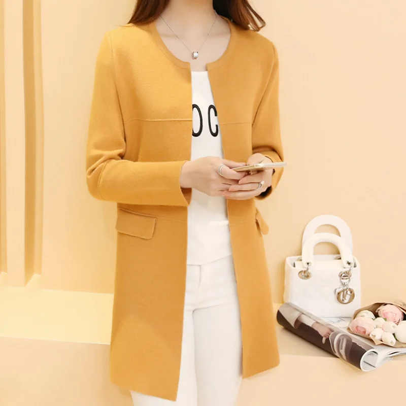 hot sale Long Cardigan Women 2018 Fashion Autumn Winter Sweater Women Long Sleeve Knitted Cardigan Female Tricot Women Clothes hot sale Long Cardigan Women 2018 Fashion Autumn Winter Sweater Women Long Sleeve Knitted Cardigan Female Tricot Women Clothes