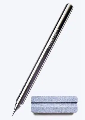 

Set Stainless Steel Needle Groove Scribed Line Pen With Polished Stone Groove Mat Modeling Tools
