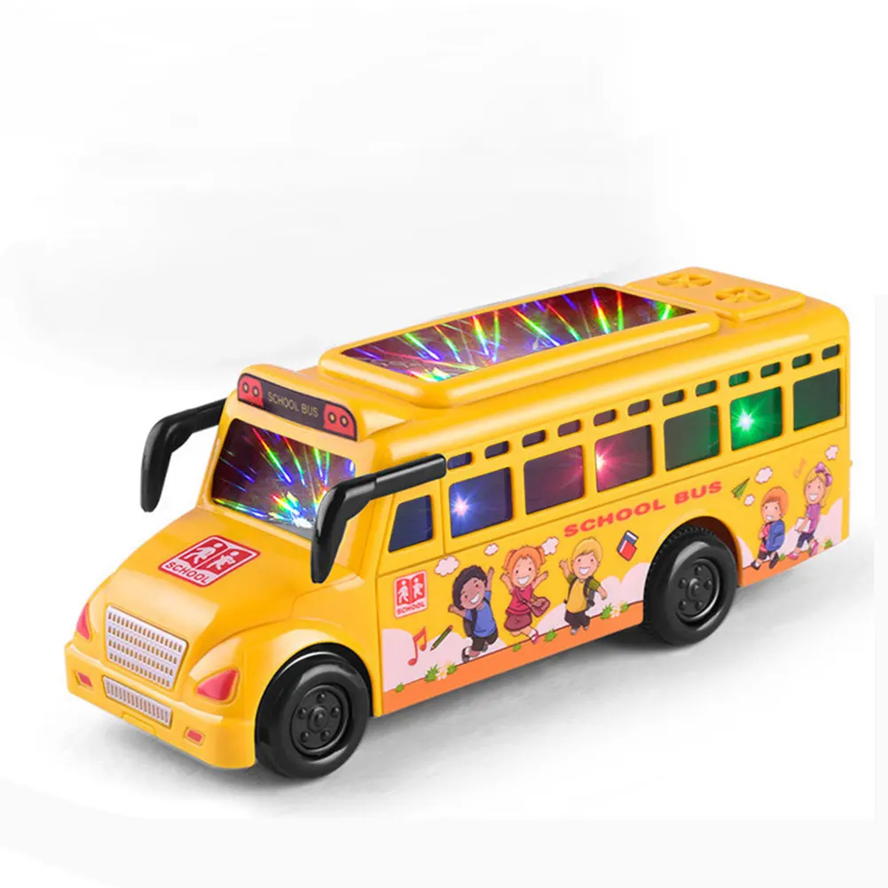 

Music SCHOOL Bus Toy Electric Multicolor Plastic Decoration Entertainment Fashion Puzzle Toy Music Toy