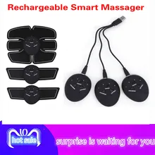 Перезаряжаемый Смарт ABS стимулятор мышц живота тренажер устройство Потеря веса для похудения учебный массажер