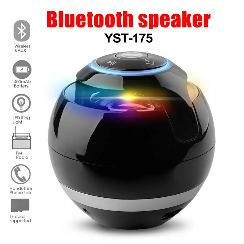 Мини стерео Беспроводная Bluetooth Колонка портативные светодиодные музыкальные