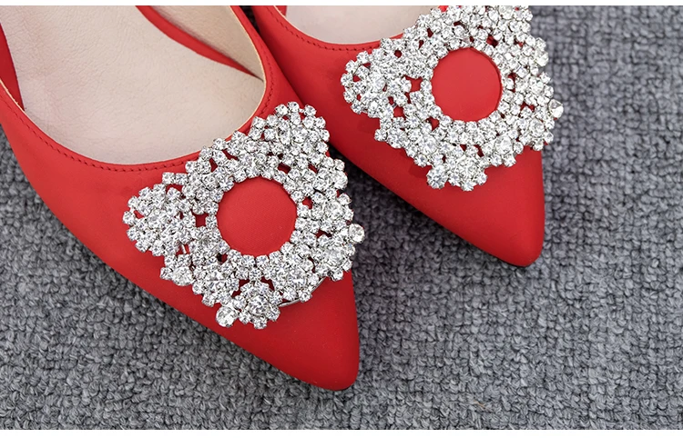 BaoYaFang/Новинка; сезон весна-осень; женская офисная обувь; обувь на низком каблуке; модная женская обувь с пряжкой и кристаллами