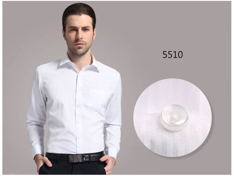 Классические Полосатые мужские рубашки с длинным рукавом размера плюс, деловые официальные рубашки, мужские повседневные рубашки, camisa masculina camisas hombre