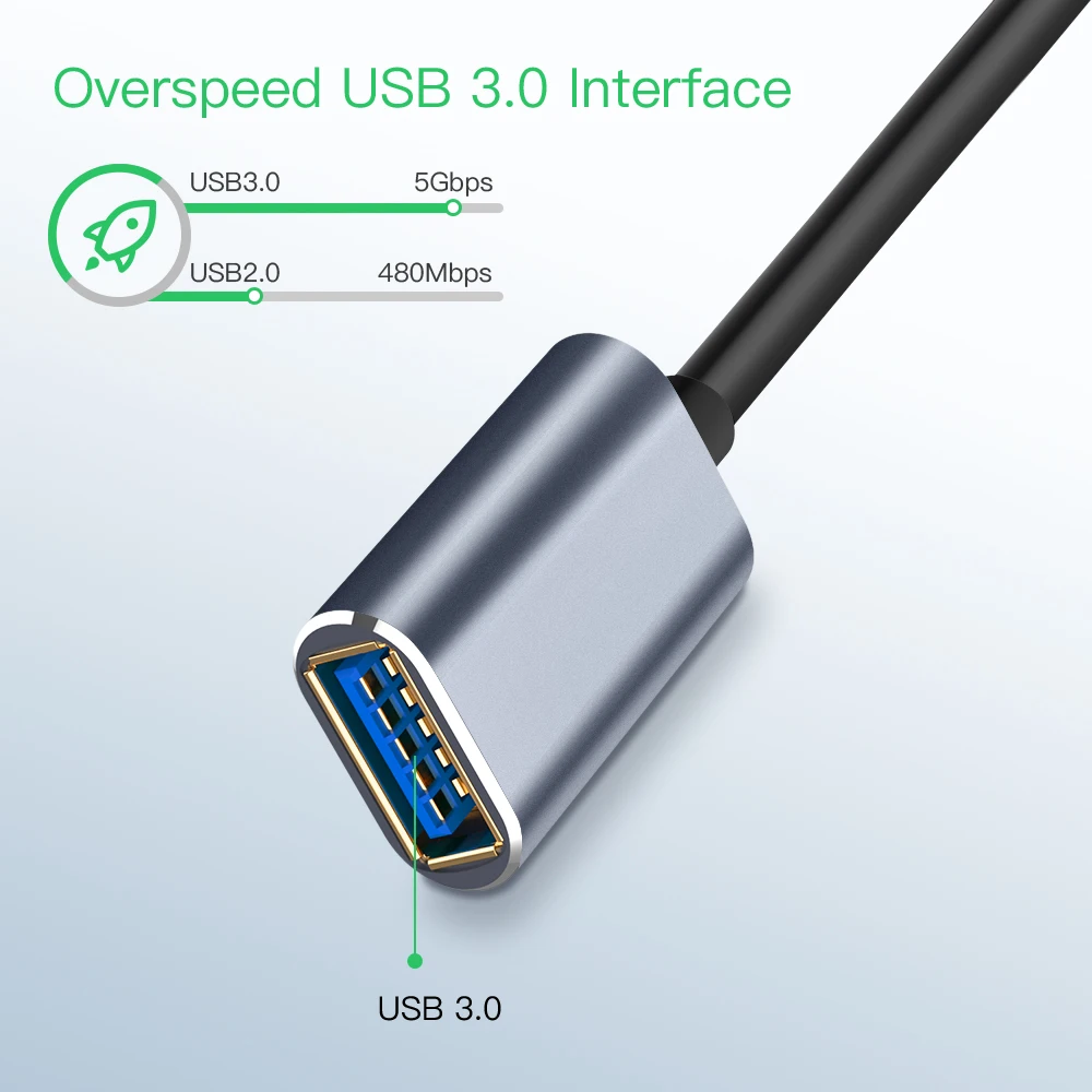 USB 2.0 3.0 Extension Cable Male to Female Extender Cable USB3.0 Cable Extended for PC Laptop USB Extension Cable for Smart TV