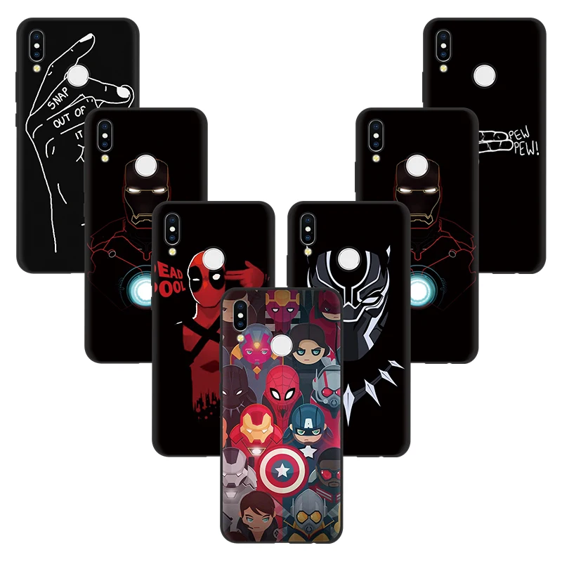 

TPU Soft Case For Coque Huawei P30 P20 Mate 20 10 Pro P Smart 2019 P8 P9 P10 Lite 2017 Marvel Avengers Case For Huawei P20 Lite
