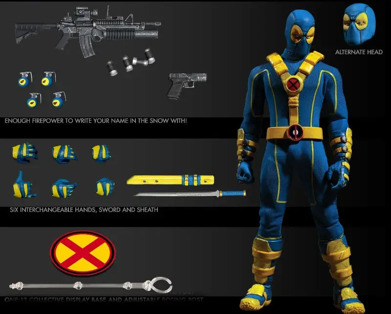 Mezco One: 12 Дэдпул Коллекционная Фигурка X-men Super Hero toy