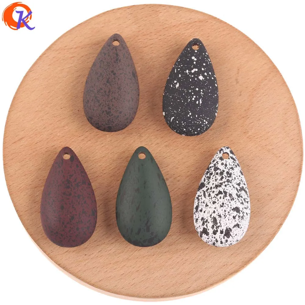 Cordial Design 18*33mm 100Pcs Jewelry Accessories/Acrylic Beads/Rubber Effect/Drop Shape/DIY Beads/Hand Made/Earring Findings - Цвет: Random Mix